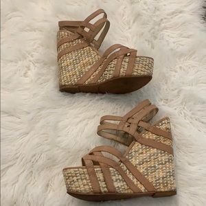 Nine West Basket Weave Wedges